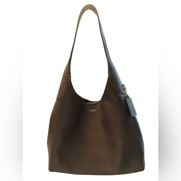 Coach Brooklyn 28 Medium Leather Shoulder Bag chocolate brown - Picture 1 of 5